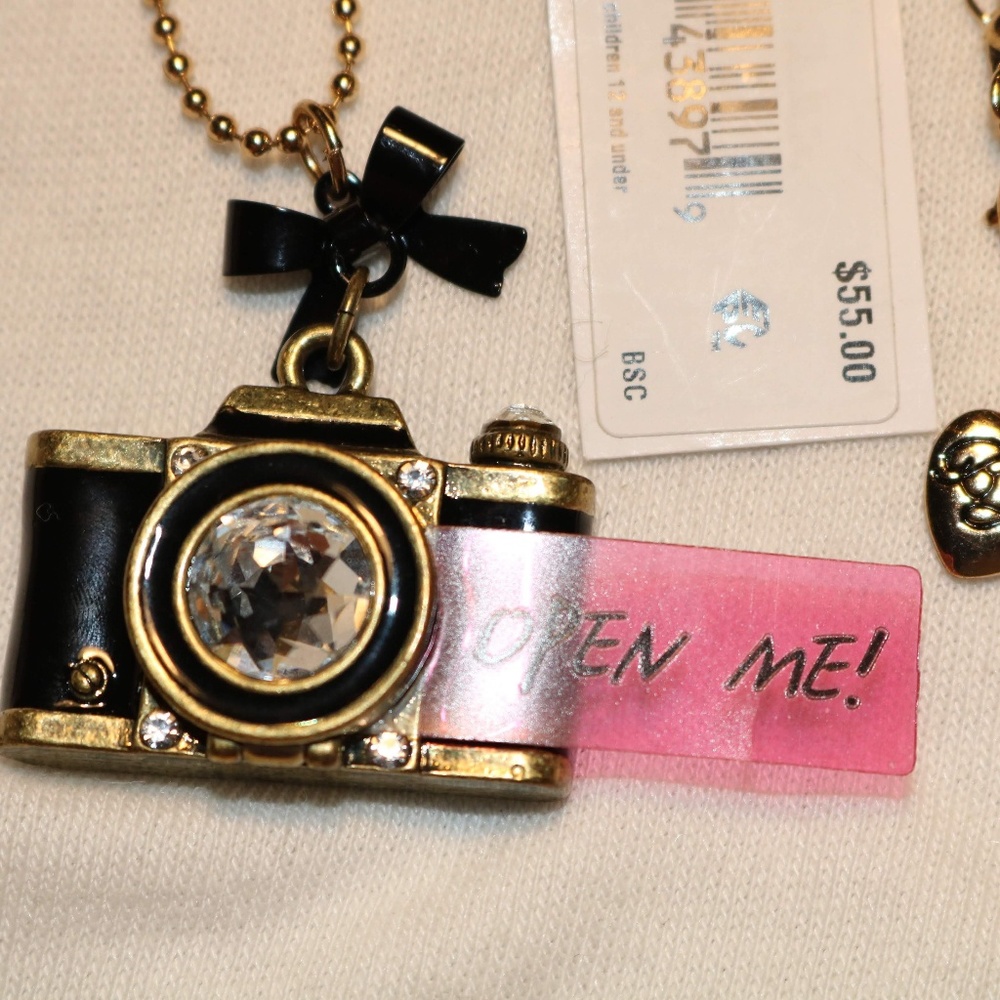 Betsey Johnson Camera Necklace